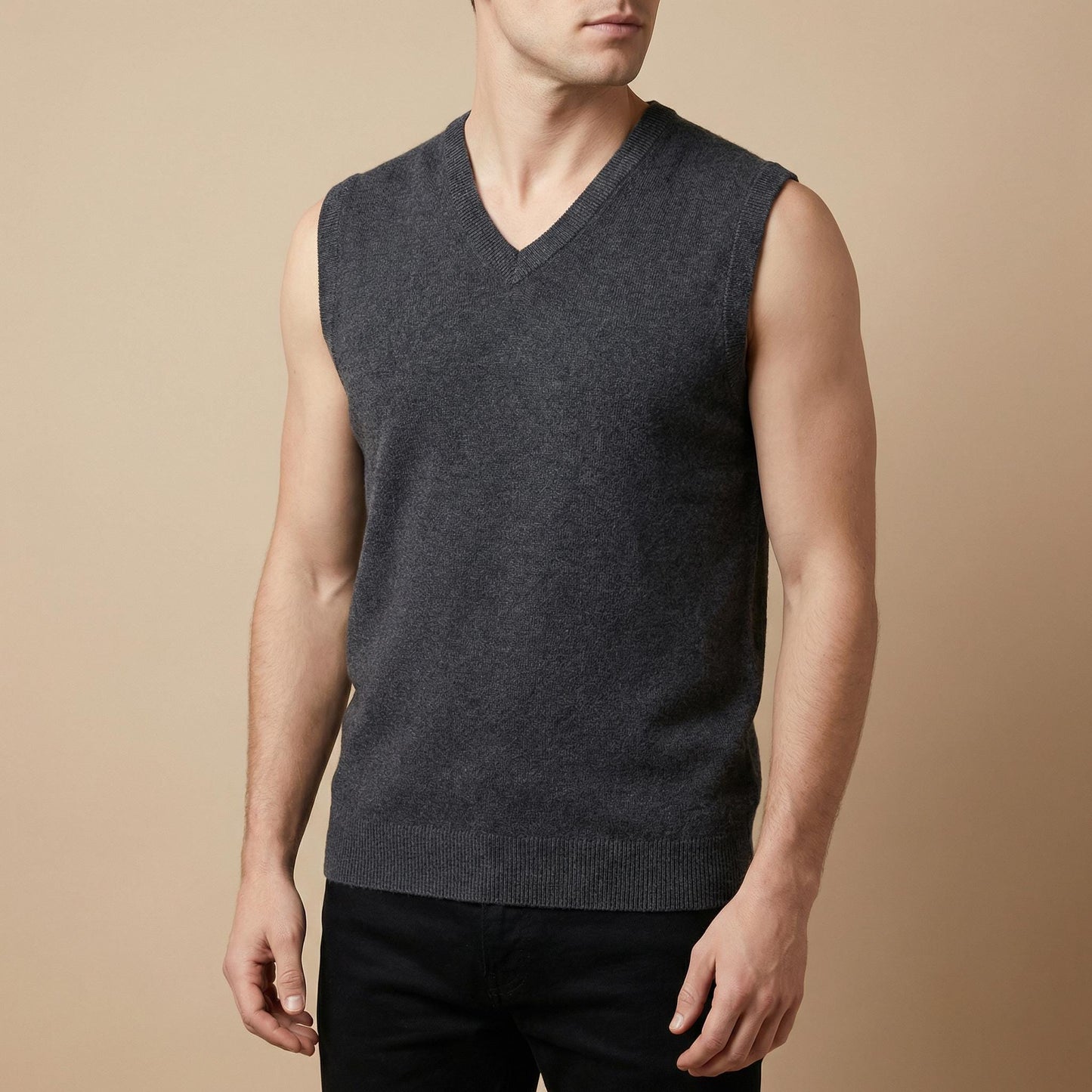 Men’s V Neck Sweater Vest | Sleeveless Knit Pullover | Smart Casual Layer
